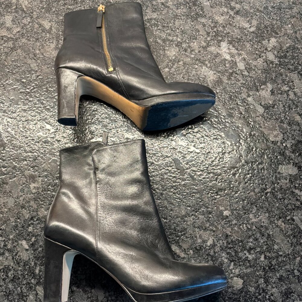 Nine West Women's black leather booties "Protege" size 8.5M - Picture 6 of 10